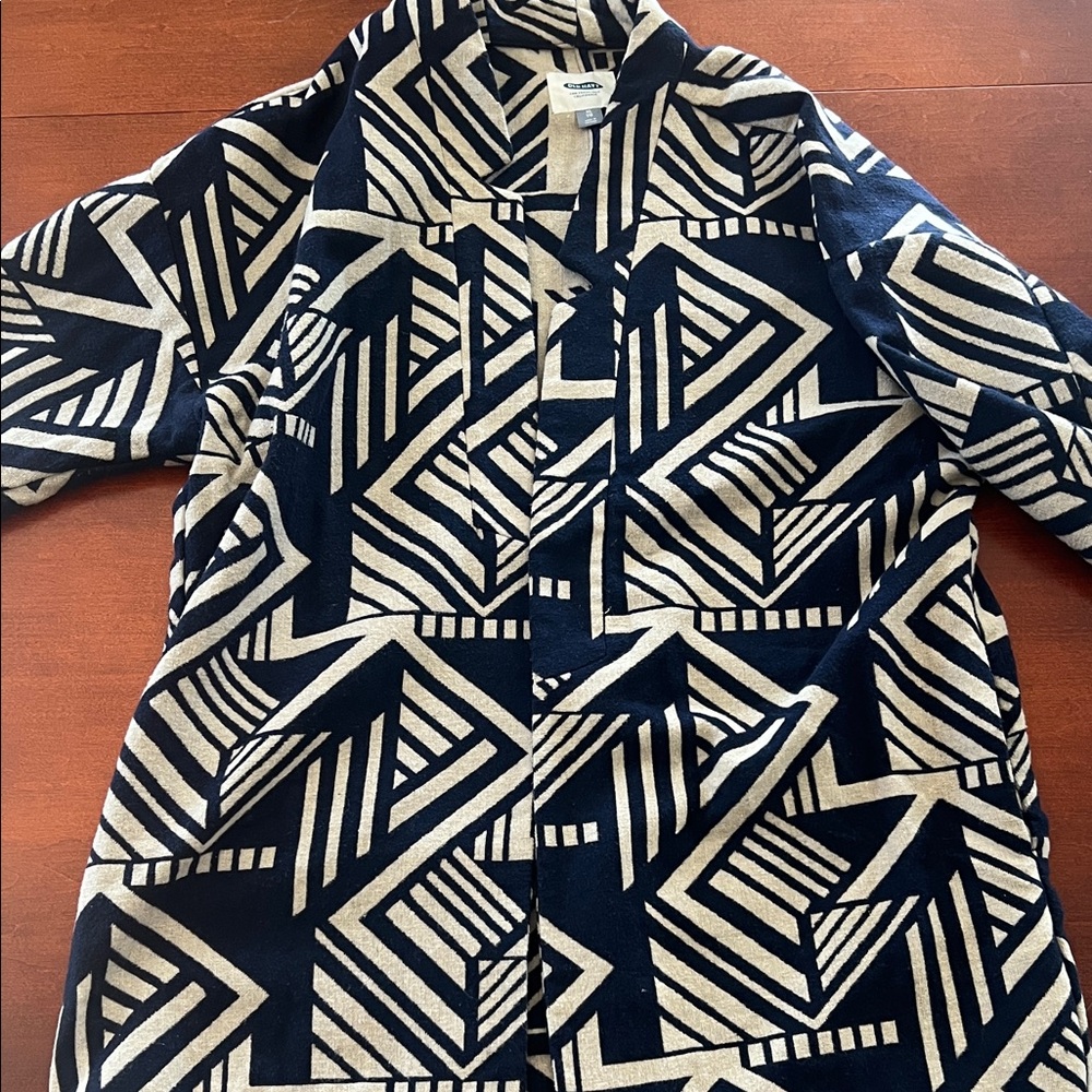Old Navy Black and Tan Patterned Jacket